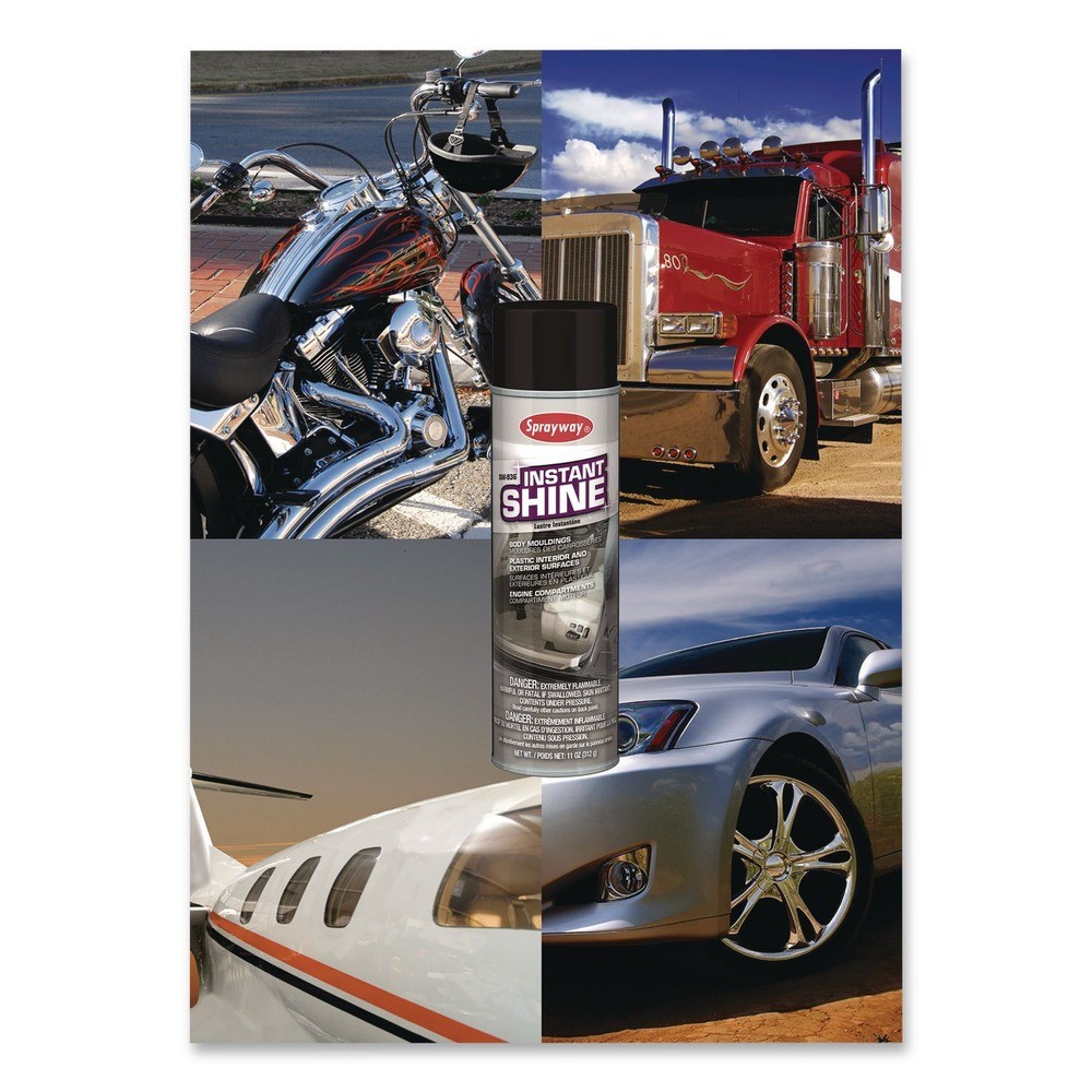 Sprayway SW936 12 oz Aerosol Can Instant Shine Silicone Spray (12/CT) New