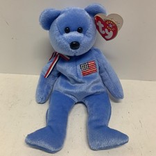 New Ty Beanie Baby- AMERICA 9/11 Remembrance Bear 8.5" 2001 -MINT/Excellent