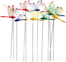 24 Pcs Dragonfly Clip, Dragonfly Garden Stakes Decor, Dragon Fly Hat Clip, Drago