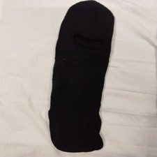 Black Knit Ski Mask Balaclava 1 Hole Tactical Winter Face Mask
