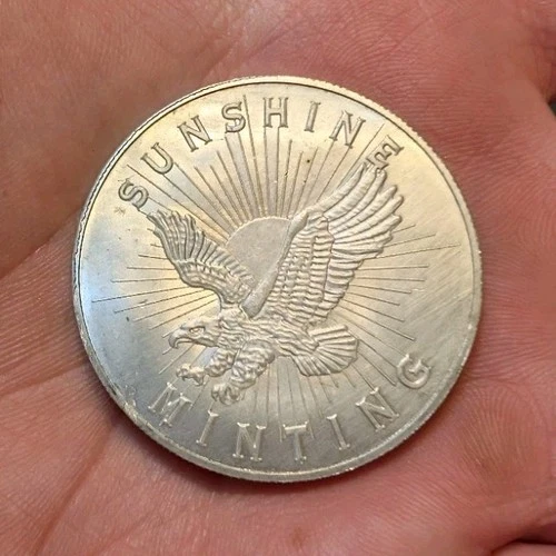 Sunshine Minting 1 oz .999 Fine Silver Round 1 Troy Ounce 0.999 Fineness