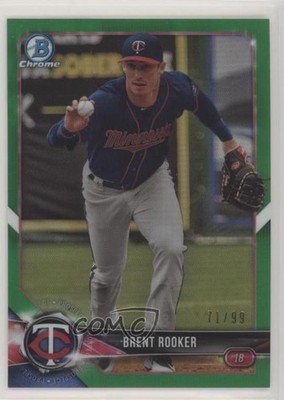 2018 Bowman Draft Chrome Green Refractor 71/99 Brent Rooker #BDC-191 6u5