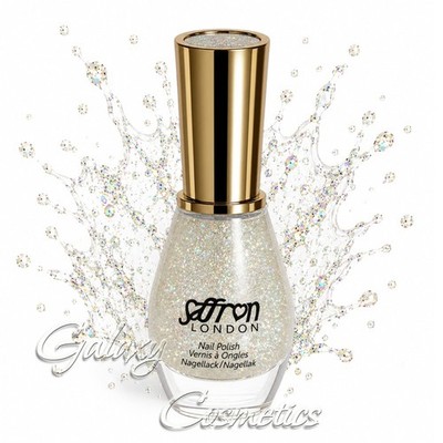 Safran irisierender GLITZER Nagellack Kristall Top Coat #67 Lunar Lights