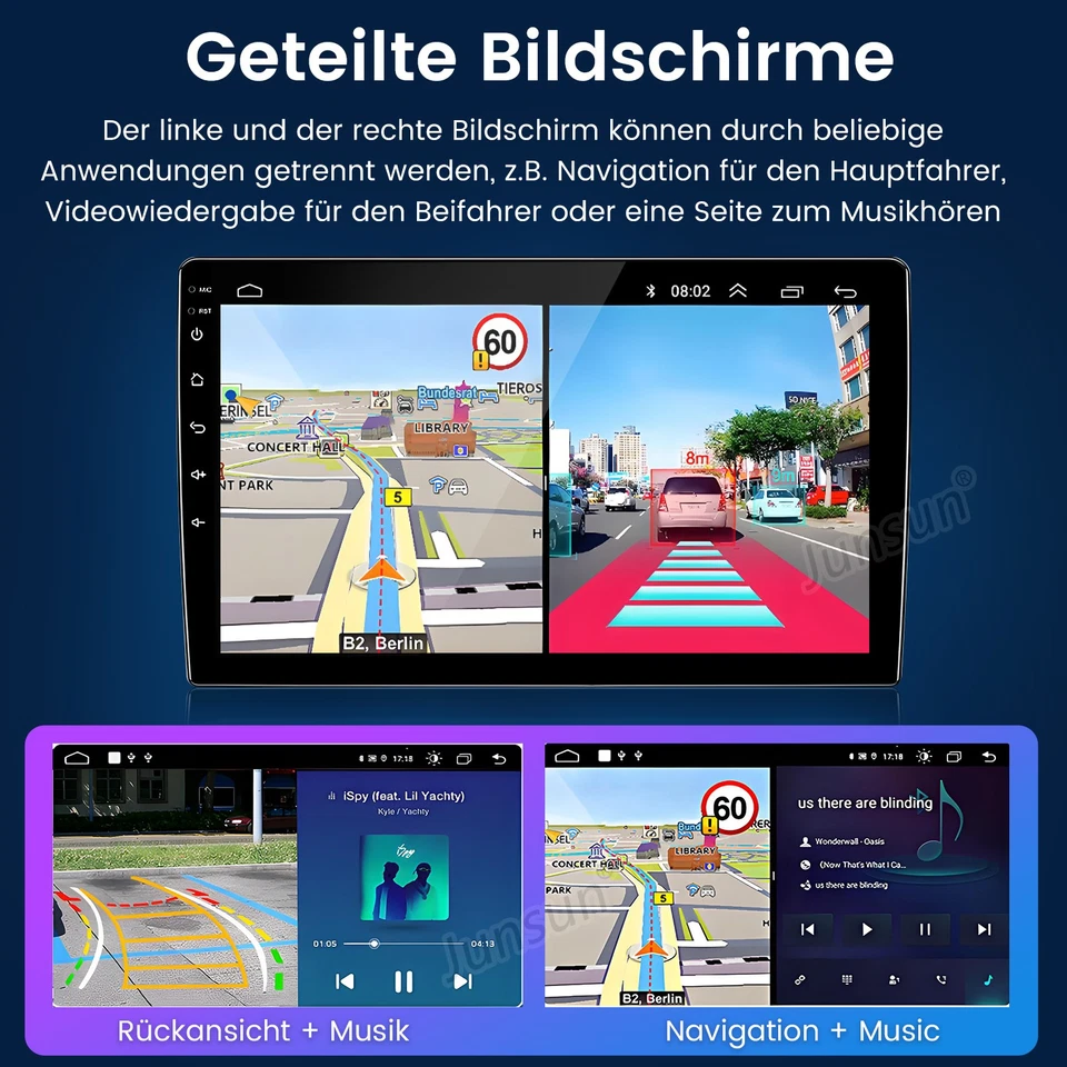 64GB Android Autoradio Carplay Für Ford C-Max 2011-2015 Kuga 2013-15 GPS Nav SWC - Bild 4 von 4