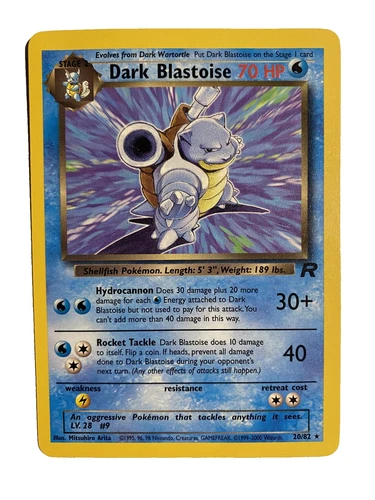 Dark Blastoise 20/82 Team Rocket Regular Rare Pokemon