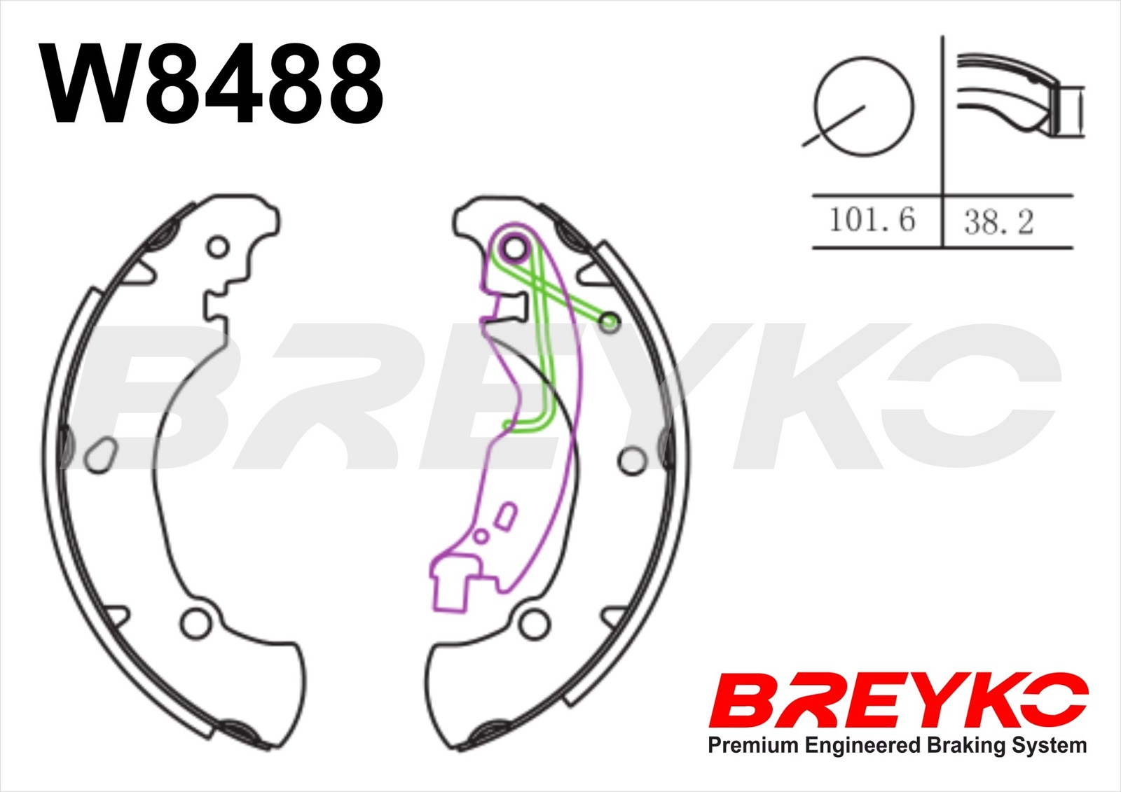 Fits VASCO BREYKO W8488 JAWS 203X38 FIAT GRANDE PUNTO, IDEA, PUNTO  ⭐UK Stock⭐