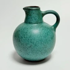 Ruscha Vintage Fat Lava Vase 12cm x 9cm Turquoise Mid Century