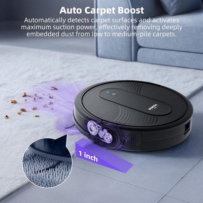 3-in-1 MR1 Saugroboter 4000Pa Wischmopp App Sprachsteuerung Slim Auto Recharge