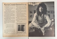 1979 Jensen Speakers Print Ad Kevin Cronin REO Speedwagon Original Vintage 2 Pg