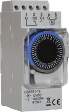 Analoge 12V DC Zeitschaltuhr Hutschiene mit Gangreserve 1 Kanal 12 V