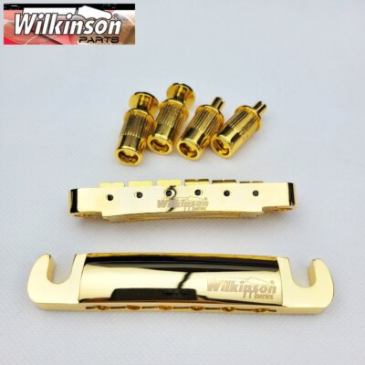 Wilkinson Tune-O-Matic Bridge Stop Bar Tailpiece Set Gold for LP SG Guitar