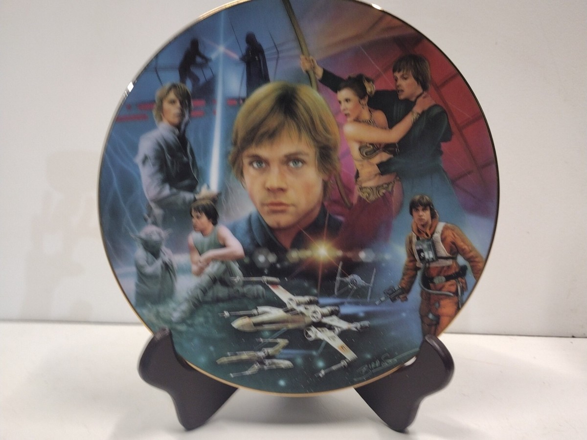 Vtg STAR WARS Luke Skywalker Collectors Plate from The Hamilton