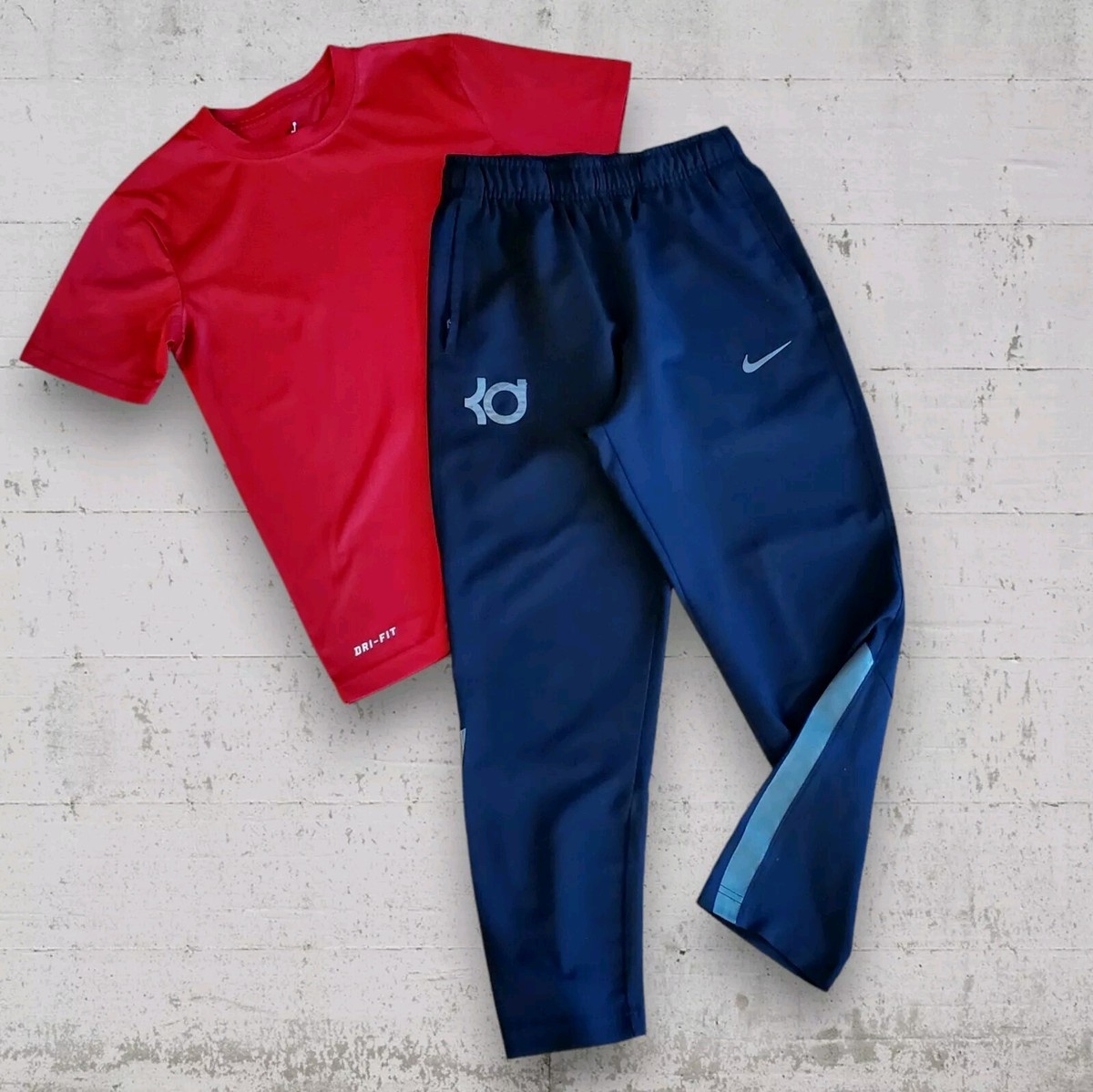 (Lot of 2) Nike KD‎ Boys (M) Athletic Jogger Training Pants T-Shirt,  Dri-Fit