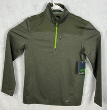 NordicTrack NT DRI Mens Small Zip Pullover Green Hiking Outdoor Nordic Track NEW