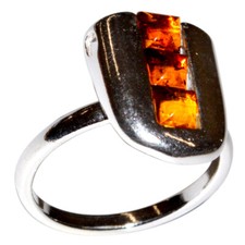 3g Authentic Baltic Amber 925 Sterling Silver Ring Jewelry N-A7127 s.6