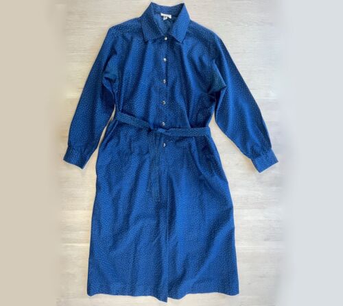 MARIMEKKO Vintage Shirt Dress, Blue Vintage Sheat… - image 1