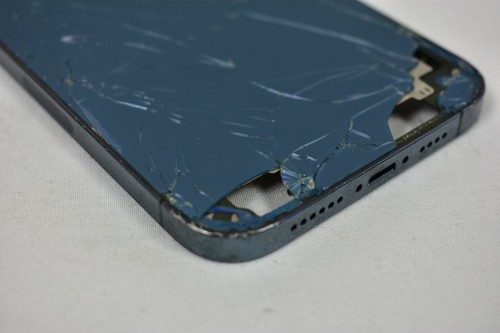 Oem Iphone 12 Pro Max Back Cover Housing Replacement Glass Navy Blue Cracked Ebay