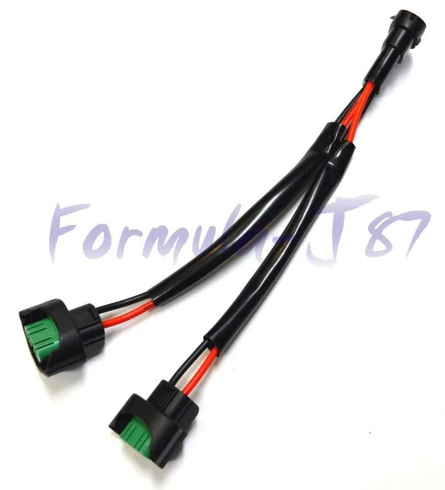 Splitter Wire P C H16 64219 Two Harness Bulb Female Socket Connector Plug Lamp - Image 2 of 4