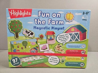 Early Learning with this Highlights Fun on the Farm Magnet Playset -Factory Seal