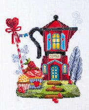 DIY Cross-stitch Embroidery Kit Coffee House stitching needlepoint
