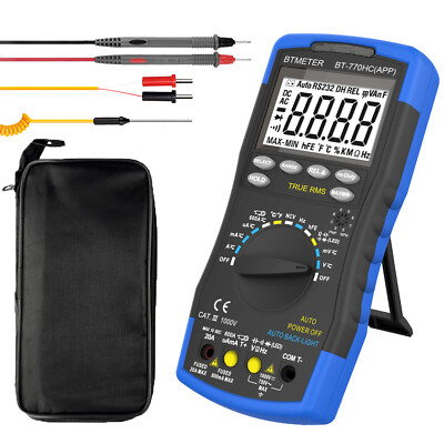 Profi Digital Multimeter 600A AC/DC Strom Voltmeter LED Kapazität hFe °C OHM NCV