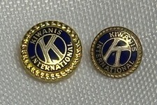 Kiwanis International Pinback Lapel / Hat Pins Lot of 2