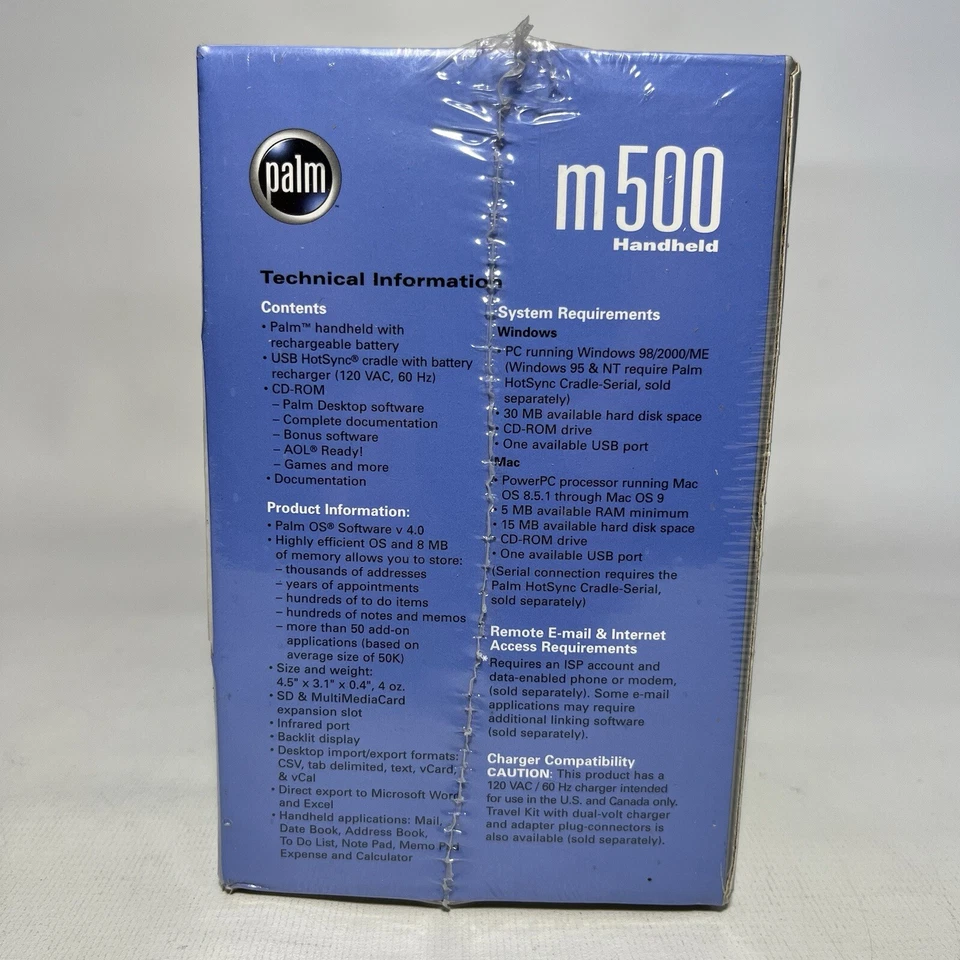 Vintage 2001 Palm m500 Handheld PDA Pocket Computer Organizer 3C80800U New - Image 2 of 4