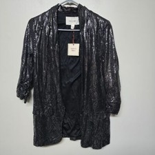 NWT Autres Filles Sequin Detailed Open Front Blazer SZ XS