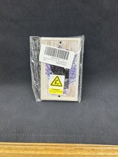 Decorative Single Outlet Light Switch Cover With A Purple Floral Farm Design.