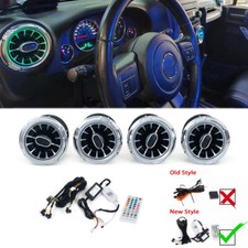 4pcs For Jeep Wrangler Jk 2011-2017 Led Front Air Vent Inlet Ambient Lamp 1set