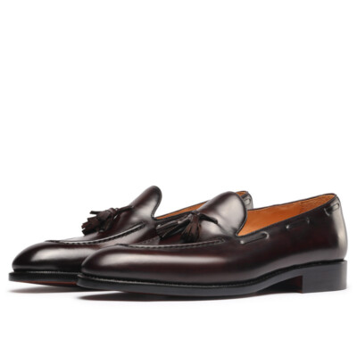 Italian Style British Slip On Tassel Loafer Formal Dress Real Leather Mens Shoes