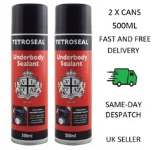 2x Tetroseal Aerosol Underbody Sealant Car Underseal Spray Protection 500ml TH91