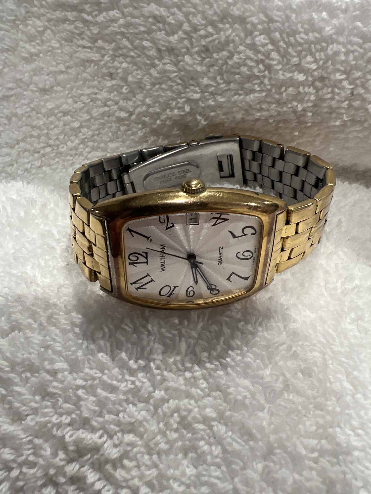 Waltham XAX 337 gold Toned Wrist‎ Watch Working Waltham Watch Women 18mm Champagne Dial Gold Tone Oval 6L32  main image 2