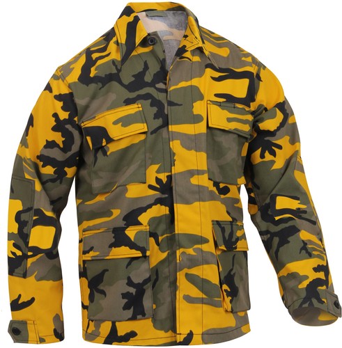 Mens Yellow Camouflage Military BDU 