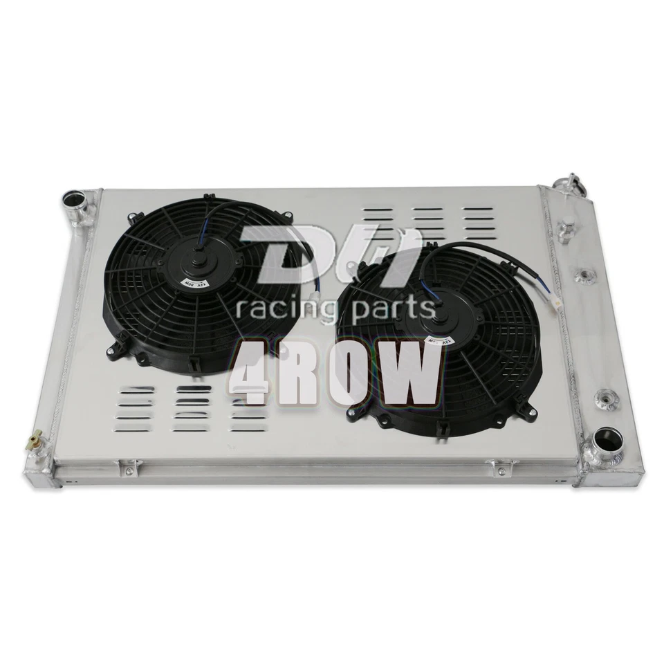 Radiador y cubierta y ventilador 4 filas ajuste 81-86 Chevy C/K 10 20 79-90 GMC C150/250/350 #716 Foto 2 de 4