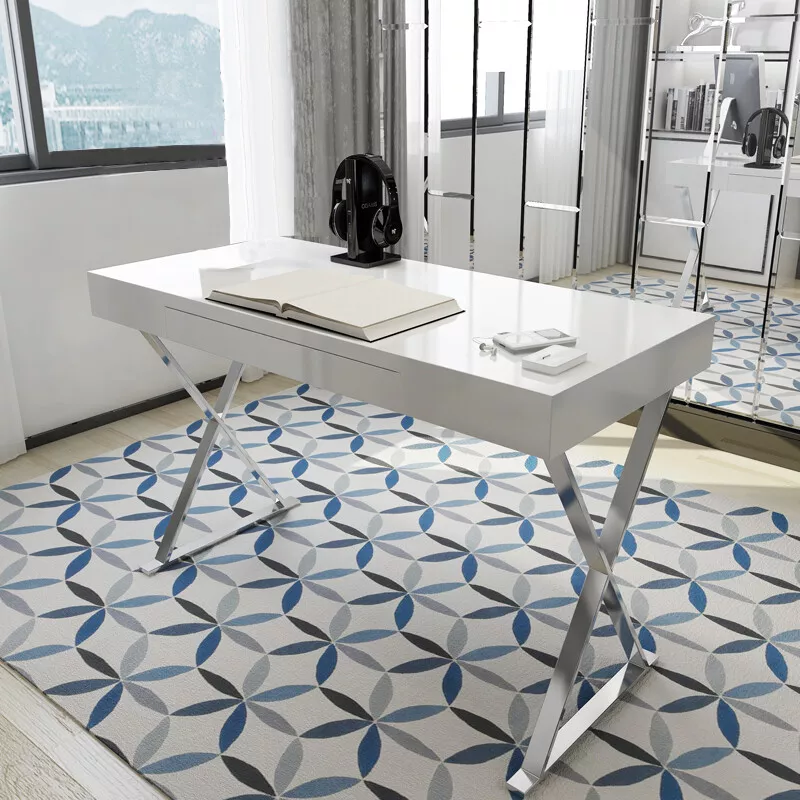 High gloss white lacquer cheap desk