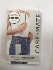 Case-Mate Phone Crossbody Adjustable Smartphone Leather  Gold Chain - Black