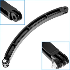 18cm Long Black Curved Plastic GoPro Extension Arm Connecter Action Camera Mount