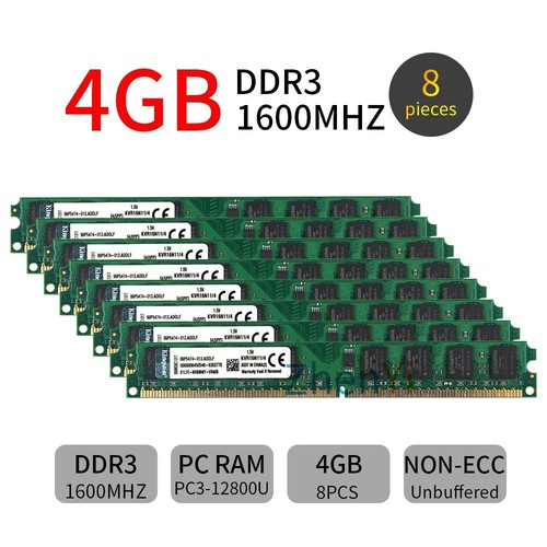 32GB 16GB 8GB 4GB PC3-12800U DDR3-1600Mhz DIMM CPU RAM Desktop Für Kingston DE - Bild 14 von 18