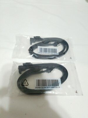 Lot of 2 GIGABYTE SATA 3 6Gb/s Cable, 12CF1-2SAT1B-01R