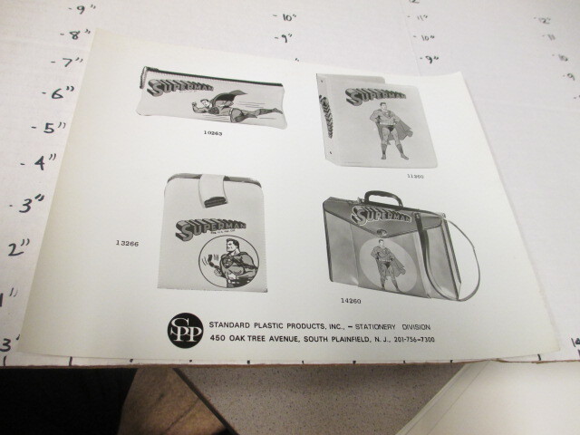 Mattel SPP 1960s salesman toy photo DC SUPERMAN comic vinyl wallet school bag