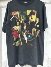 90s Aerosmith Nine Lives World Tour Black Unisex Tshirt Reprint S-5XL KH10938