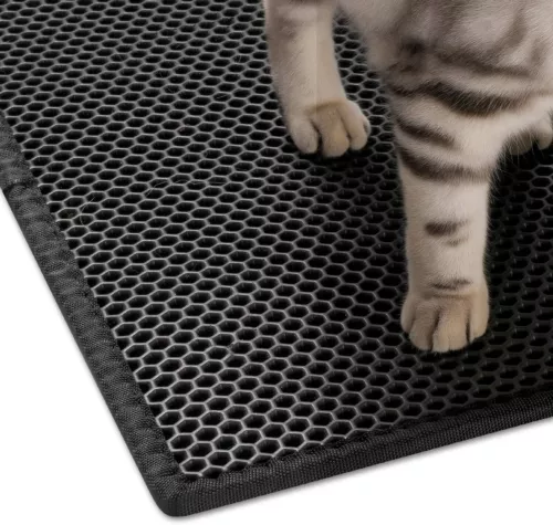 Katzenstreu Matte Anti-Streu, Doppelfilterstreu Wasserdicht Matte - Haustier Katzenprodukte - Bild 6 von 7