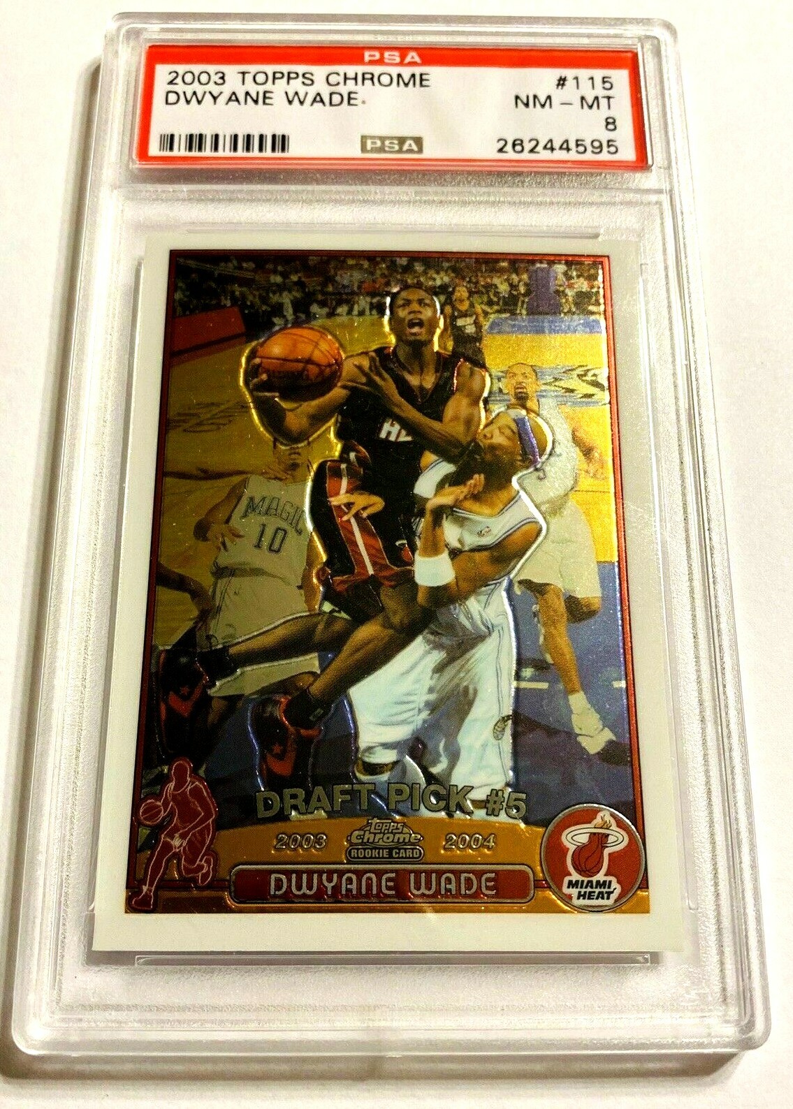Dwyane Wade RC 2003-2004 Topps Chrome Rookie Card#115 PSA8!Heat G RC GOAT  HOF-v2 | eBay