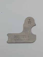 STARRETT NO. 167 , 7/32” INDIVIDUAL RADIUS GAGE
