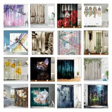 Vintage Shower Curtains Farmhouse Bathroom Decor Modern Fabric Polyester 72 In