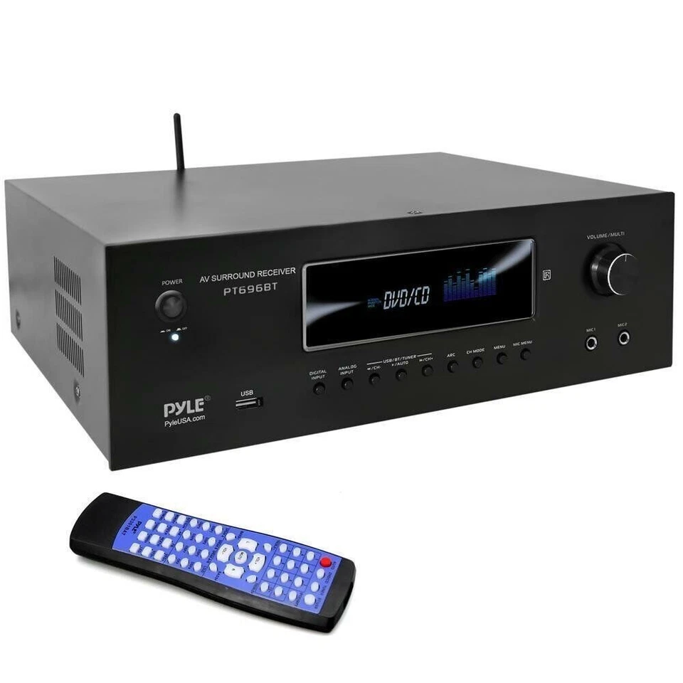 Pyle BT Streaming Home Theater Receiver - 5.2-Ch Surround Sound Stereo System - Image 3 of 4