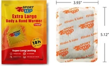 Large Hand & Body Warmers - Up to 18 Hours of Heat, Super Long Lasting - Easy, A