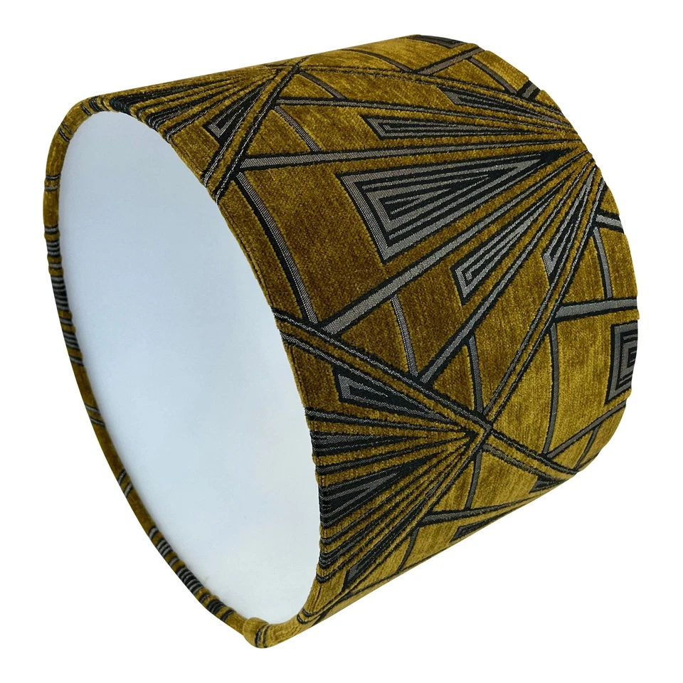 Gatsby Art Deco Handmade Lampshade in Yellow - Image 3 of 4