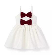 Janie and Jack The Unforgettable Bow Dress Cream and Sugar NWT